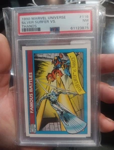 1990 Marvel Universe #116 Silver Surfer vs. Thanos PSA 7. SCHÖN! - Bild 1 von 2