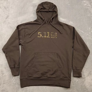 5.11 Tactical Hoodie Mens Large Topo Legacy Camo Logo Fleece Pullover Dark Olive - Picture 1 of 15