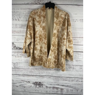 Chaqueta Kimono Solitario Para Mujer Mediana Terciopelo Look Bolsillos Delanteros Abiertos Estilo Boho Foto 1 de 4
