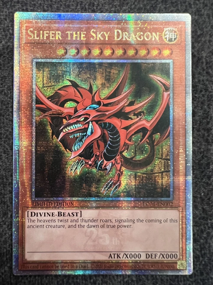 Yugioh Slifer the Sky Dragon LC01-EN002 Quarter Century Secret Rare Limited NM - Image 1 of 1