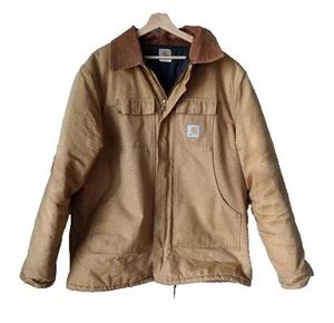 CARHARTT Mens Artic Quilted Heavy Jacket SZ XL Canvas Tan/Brown - Picture 1 of 7