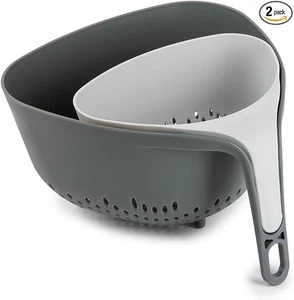 Kitchen Nested 1 Quart Dove Grey, 3 Quart Smoke Grey Food-Grade Safe BPA-Free Pl - Picture 1 of 2