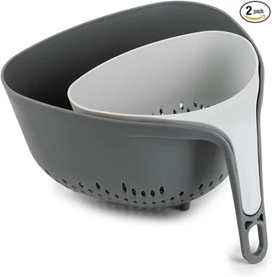 厨房嵌套 1 夸脱鸽子灰色,3 夸脱烟灰色食品级安全无双酚 A Pl — 第 1/2 张图片