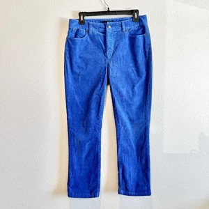 Talbots Damen Größe 8 Blau Cordhose Heritage Gerade Stretch Preppy - Bild 1 von 9