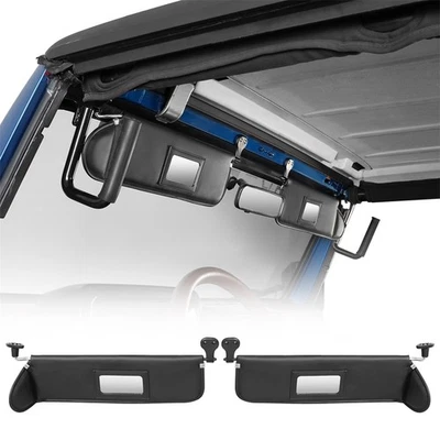 Fit Jeep Wrangler TJ 1997-2002 Pair Sunvisors Replacement Sun Visor Set   - Image 1 of 4