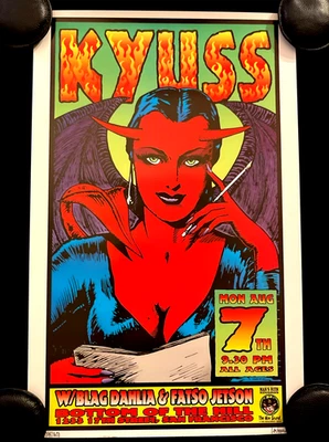 PÓSTER KYUSS FIRMADO KOZIK Show Ed. 8/7/95 Blag Dahlia Dwarves 1995 DEVIL CHICK Foto 1 de 4