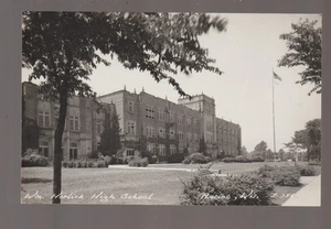 Racine WISCONSIN RPPC c1950 WILLIAM HORLICK HIGH SCHOOL Street Scene WI B3 - Picture 1 of 2