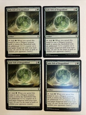 4x Baldur's Gate Jade Orb Of Dragonkind NM/M Magic The Gathering Mtg - Bild 1 von 2