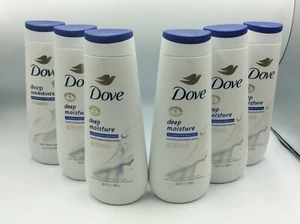 Dove Deep Moisture Body Wash, 20 FL OZ, Lot of 6, Ships Free - Bild 1 von 3