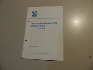 08.1968 Motor Sachs 1001/5A 1251/5A manual de taller (cuaderno) - Imagen 1 de 12