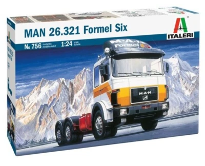 Italeri 756 MAN 26.321 Formel Sei Trattore Unità 1:24 Scala Plastica Kit T48 - Immagine 1 di 4