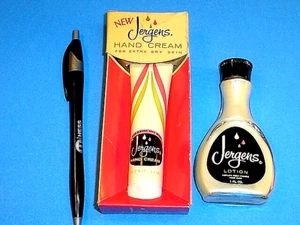 DUE BOTTIGLIE VINTAGE ANNI 60 JERGENS TUBO CREMA MANI E LOZIONE - Foto 1 di 6