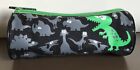 Dinosaurs in dark w/ Eyes Zipper Pouch pencil Case Bag w/ rubber Charm