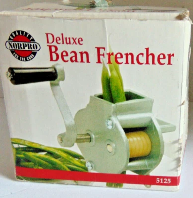 Francador de frijoles manual Norpro Deluxe de alta resistencia con abrazadera y caja original Foto 1 de 4