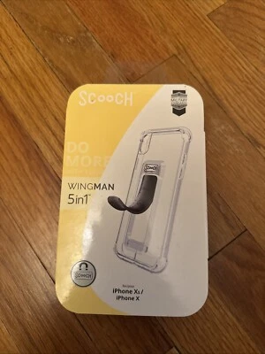 Scooch iPHONE X / XS прозрачный защитный чехол Wingman 5-в-1 держатель стойка захват - Изображение 1 из 4