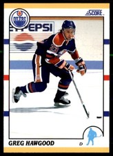 1990-91 Score Rookie and Traded Greg Hawgood Edmonton Oilers #79T