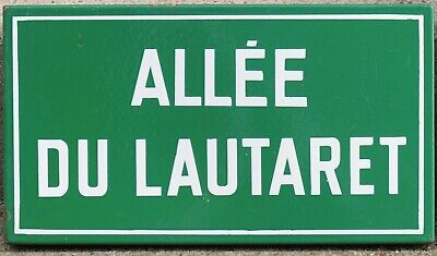 Old Green French Street Road Sign Plaque Plate Lautaret Alley Colomiers Toulouse • 104.47$