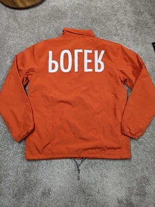 Poler Jacket Coat Men Medium Orange Camp Vibes Outdoor Outfitter Rain Polyester - Picture 1 of 13