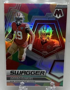 2022 Mosaic Deebo Samuels Swagger Silver Holo Prizm SW-15 49ers - Picture 1 of 2
