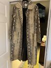 Top shop Faux Leather Snakeskin Trench Coat UK16 