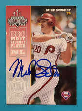 MIKE SCHMIDT HOF WS Signed 2003 Donruss Champions #200 Phillies Autograph Auto