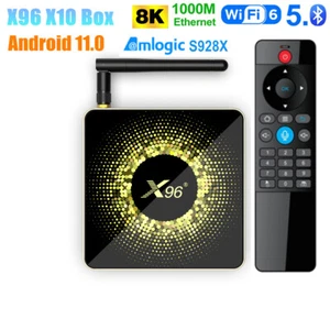 X96 X10 Smart TV Box S928X Android 11 8G 64G WiFi6 1000M BT5.2 AV1 8K HDR TV Box - Picture 1 of 21