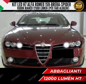 KIT LED H7 ALFA ROMEO 159 ABBAGLIANTI 12000 LUMEN 6000K NO ERRORE 100% CANBUS - Afbeelding 1 van 11