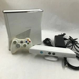 Xbox 360 S Slim Special Edition WHITE Model: 1439 320GB Console Kinect - Picture 1 of 20