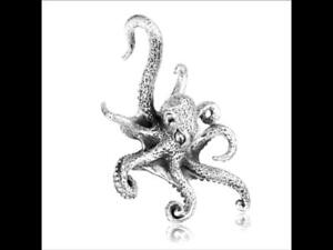 Ohrgewicht 0 5/32in Hook White Brass Octopus 2 3/4in Silver