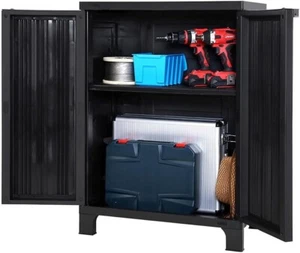 Outdoor Storage Cabinet, 92Cm Tall Cupboard Tool Box Garden Shed Shelving Storag - Picture 1 of 9