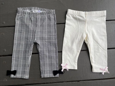 Nannette Primera Impresión Bebé Niña Negro Beige Leggings Talla 3-6 Meses Foto 1 de 4