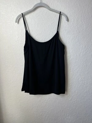 Nueva camiseta sin mangas Helmut Lang para mujer negra con tiras talla grande Foto 1 de 4