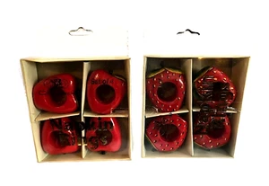 Vintage Apple & Strawberry Napkin Rings Wooden Chadwick 1995 Set Of 2 - Picture 1 of 5