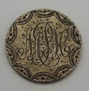 Love Token on 1901 U.S. Silver Barber Dime "PJC" ¡Diseño muy ornamentado! - Imagen 1 de 2