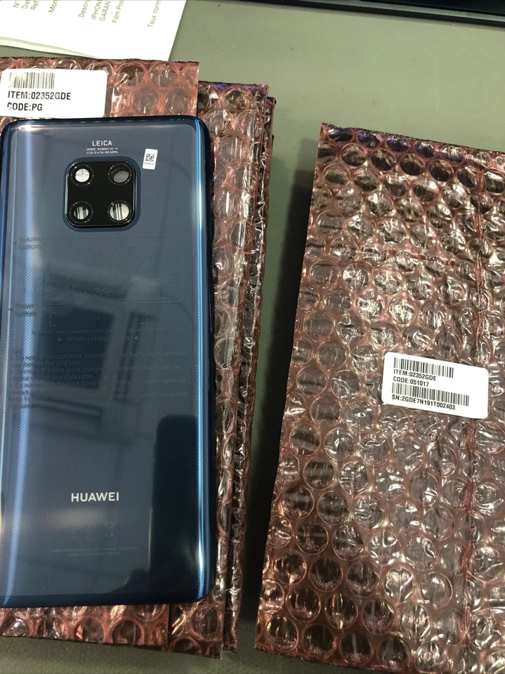 Cache batterie d'origine Huawei Mate 20 PRO(LYA-L29) Midnight Blue 02352GDE NEUF