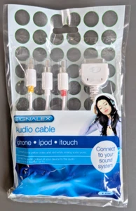 iPhone 30 Pin Anschluss auf Video + Audio Cinch YWR Video und Audio Out 1,1 Meter - Bild 1 von 2