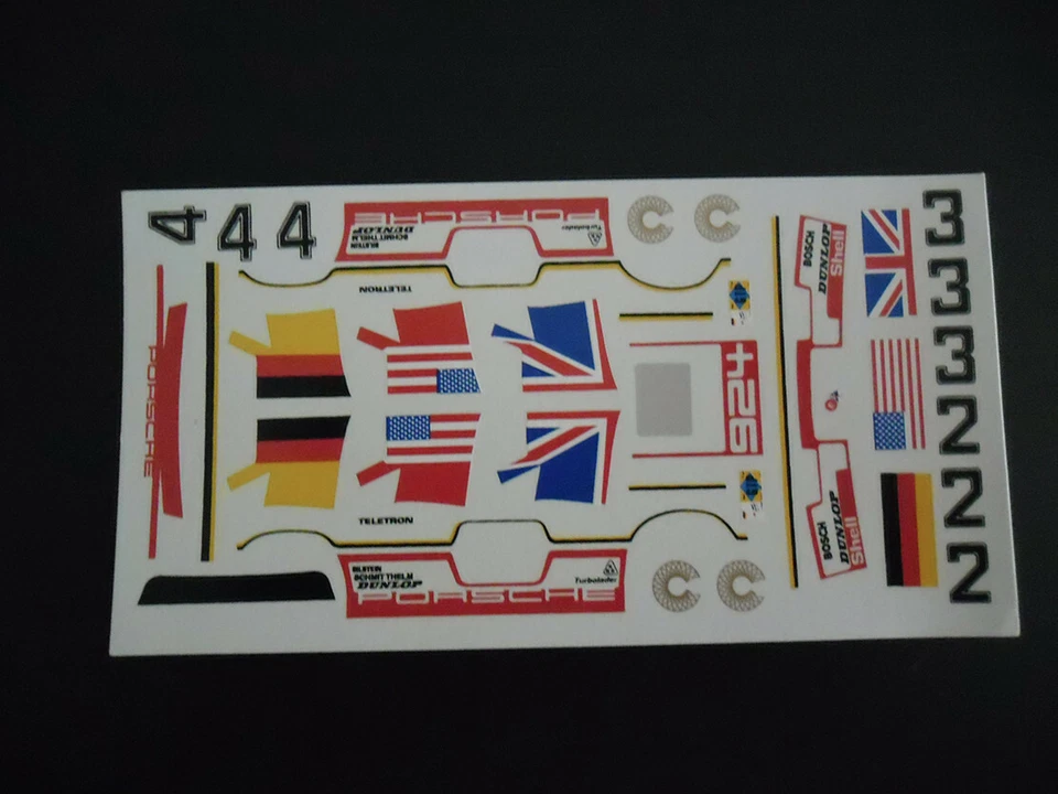 Decal JPS Porsche 924 GTP usine LM 80 / 3 versions - etat neuf et complet . - Photo 1/1