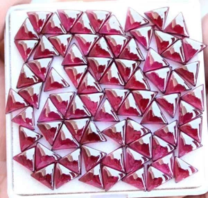 65.90 Ct 6.5 MM trillion Shape Red Garnet Cab/Cabochon Loose Gems Wholesale Lot - Picture 1 of 3