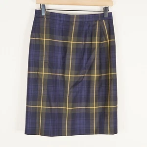 Escada Plaid Tartan Wool Straight Skirt Womens Sz 38 / US 8 runs small - Picture 1 of 10