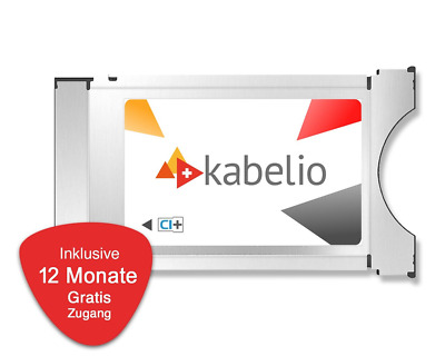 Kabelio CI+ Zugangsmodul Inkl. 12 Monate Gratis-Zugang Für SAT Swiss, Austria TV • 239€