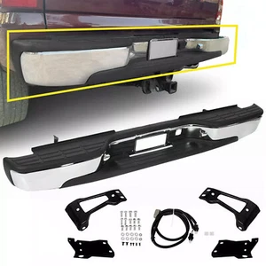 For 99-07 Silverado/Sierra 2500 HD 3500 Rear Step Bumper w/ License Plate Lights - Picture 1 of 13