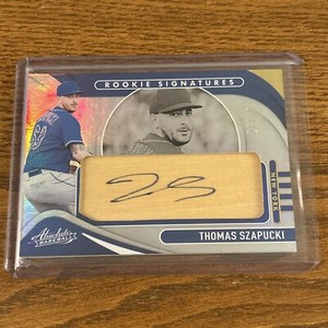 2022 Absolute Baseball Thomas Szapucki Rookie Signatures Wood SP/50 Mets