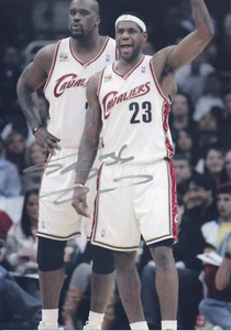 Foto firmada por Shaquille O'Neal 12x8 CLEVELAND CAVALIERS leyenda del baloncesto certificado de autenticidad - Imagen 1 de 1