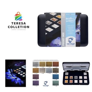 Van Gogh Aquarellfarben-Set, Kunststoff-Taschenbox, 12-halbe Pfanne Spezialmetall... - Bild 1 von 7