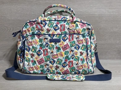 Vera Bradley Go Anywhere Estampillas Cubanas Llevar en Viaje Fin de Semana Bolsa Retirada Foto 1 de 4