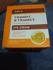 ENVY Vit C/ Vit E Eye Cream Reduces Puffiness Glow-Boosting Korean Skin Care 1oz - Picture 1 of 6