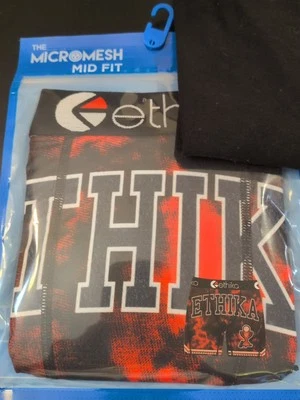 Ethika The Mid Brief Ropa Interior Talla GRANDE 33-35 EE. UU. Rojo/Negro NUEVO Calzoncillo Boxer Foto 1 de 4