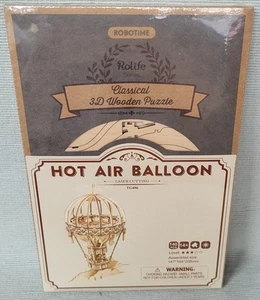 New Sealed Robotime Rolife Hot Air Balloon Classical 3D Wooden Model Kit TG406 - Picture 1 of 3