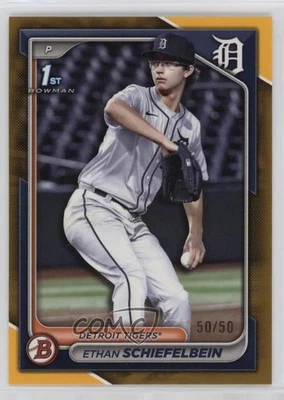 2024 Bowman Draft Gold /50 Ethan Schiefelbein #BD-7 - Image 1 of 2