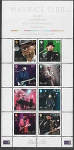 ROBIN GIBB BEE GEES MUSIC 2024 MNH BRIEFMARKENBOGEN IM ORDNER ISLE OF MAN - Bild 1 von 2